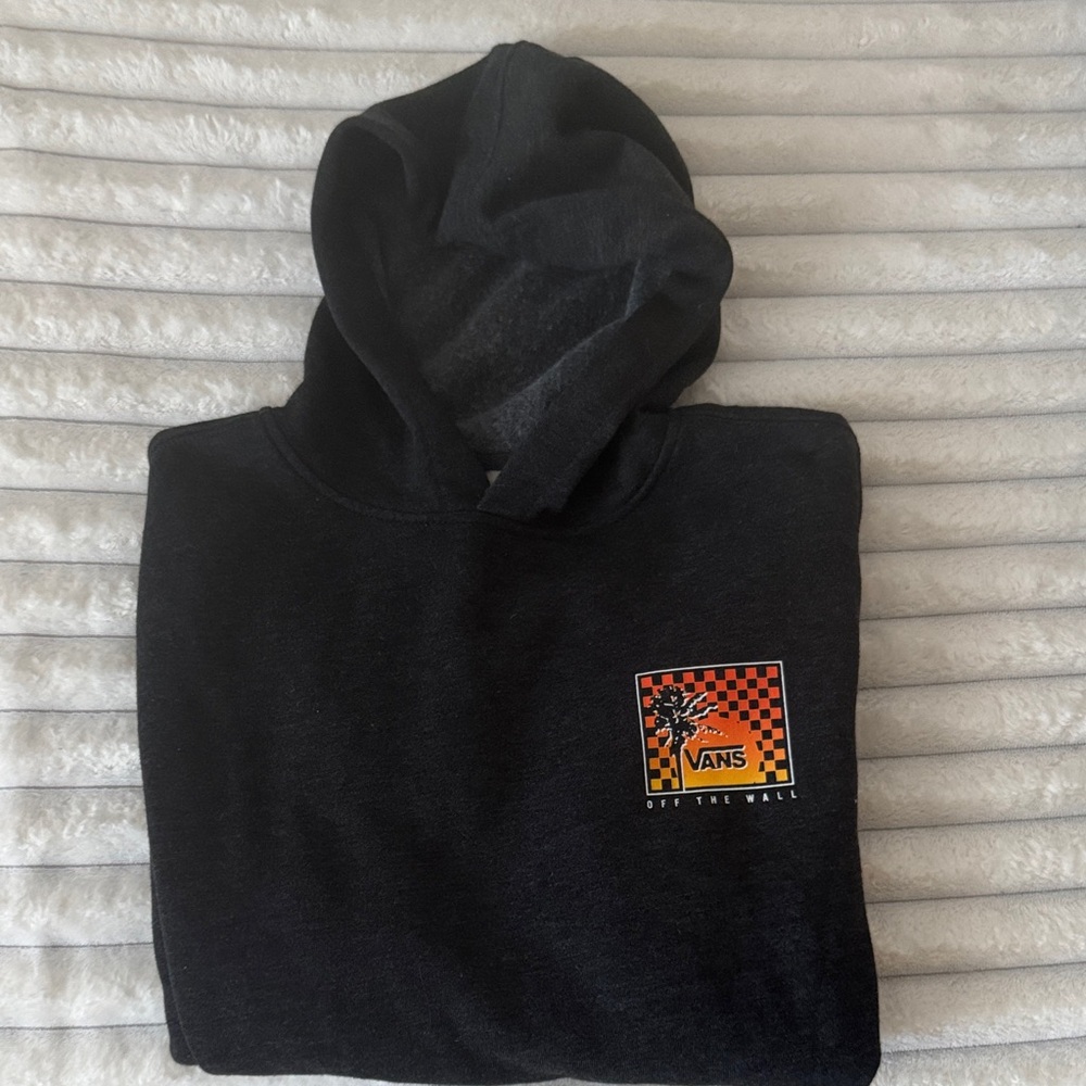 Vans Black Hoodie with Checkered Logo